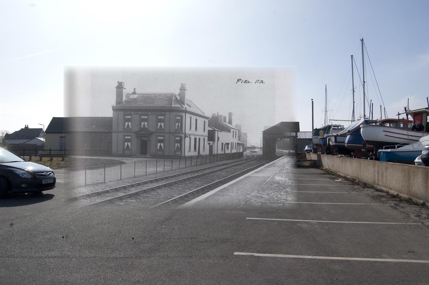 Piel Island then & now_Photographer Gerry Scott_Digital Photoshop
