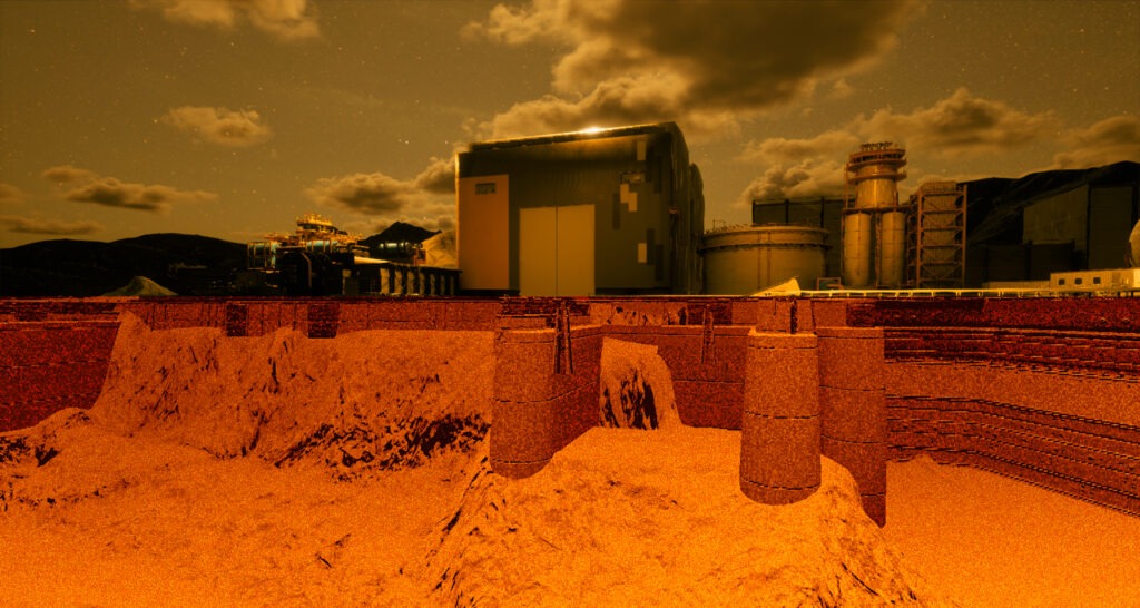 Still image from Reactor film by artist Felicity Hammond