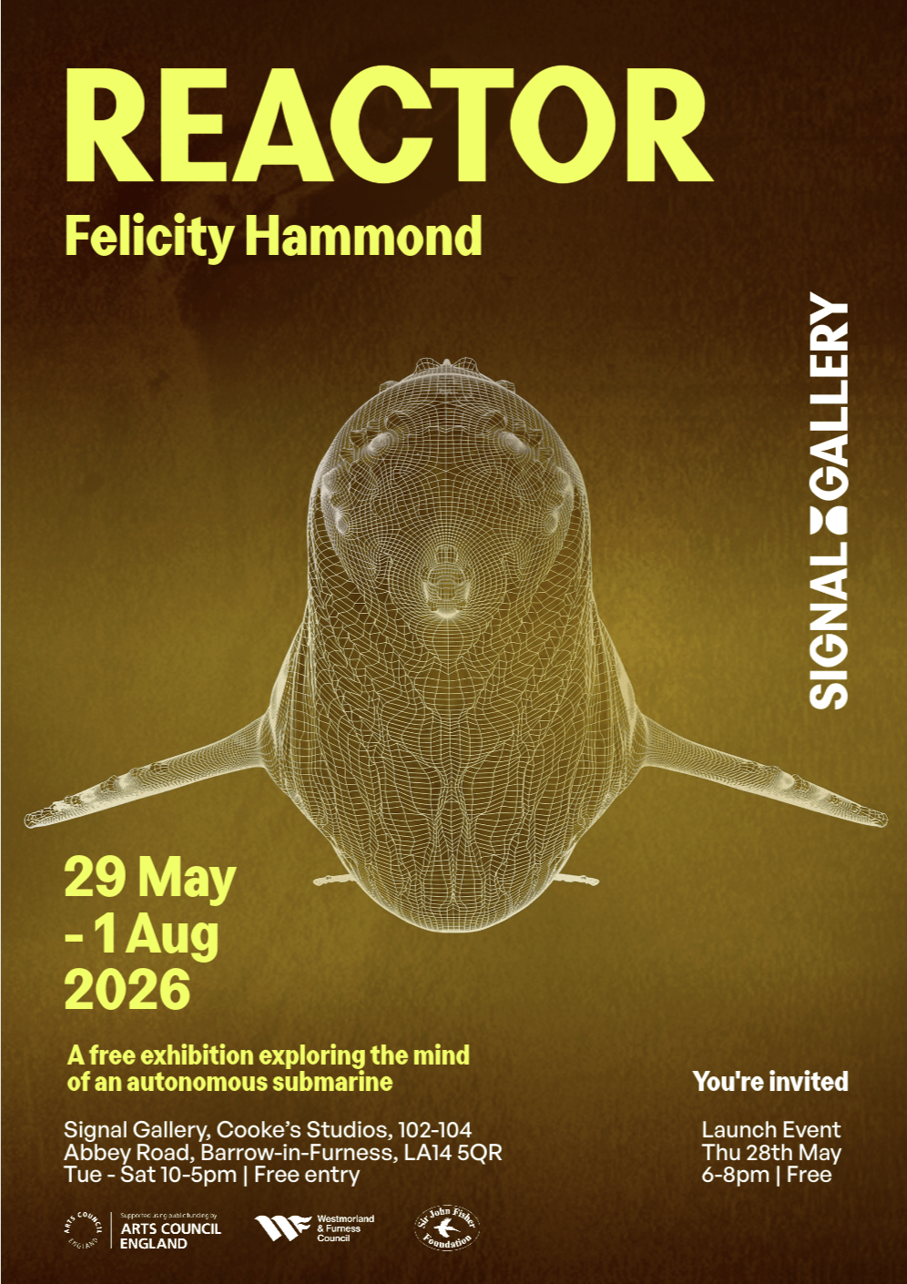 Reactor by Felicity Hammond exhibition poster
