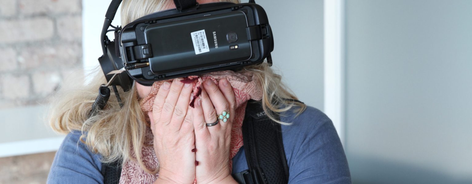 Participant experiencing VR